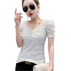 Sofia – Sexy V-Neck Diamond Women’s Casual Blouse