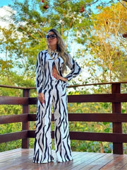 Andrea – Floral Print Women’s Spring & Autumn Office Set