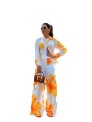 Andrea – Floral Print Women’s Spring & Autumn Office Set