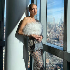 Elena β Off-Shoulder Sequin Two-Piece Party Set for Women