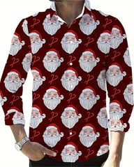 Carlos β 3D Printed Button-Down Long Sleeve Shirt