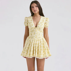 Alessandra β Vintage Floral Mini Dress for Women