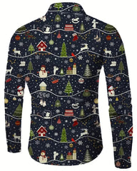 Carlos β 3D Printed Button-Down Long Sleeve Shirt