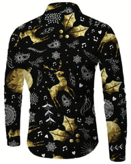 Carlos β 3D Printed Button-Down Long Sleeve Shirt