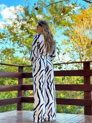 Andrea – Floral Print Women’s Spring & Autumn Office Set