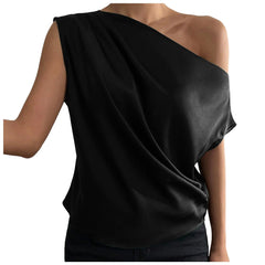 Elena β Stylish Asymmetric Single Shoulder Tank Top for Women