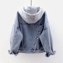 Fallyn β Comfy Hooded Denim Jacket for Women
