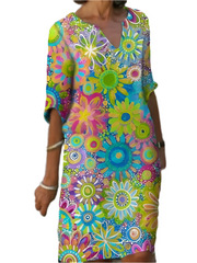 Giulia β Floral V-Neck Dress for Women