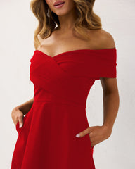 Cielo – Flowy Off-Shoulder Women’s Dress