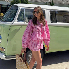 Calista – Trendy Women's Striped Summer Set