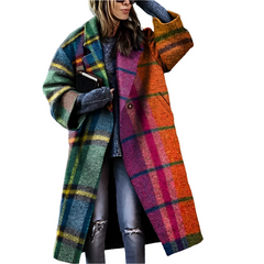 Camille – Stylish Checked Women’s Coat for Any Occasion