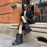 Evelina β Cozy Fluffy Womenβs Fur Boots