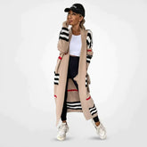 Marie β Stylish Womenβs Striped Cardigan