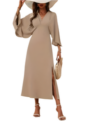 Britany β Romantic A-Line Dress with Ruffle Sleeves for Women