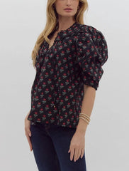 Hilda β Classic Women's Floral Blouse
