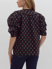 Hilda β Classic Women's Floral Blouse