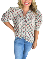 Hilda β Classic Women's Floral Blouse