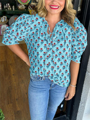 Hilda β Classic Women's Floral Blouse