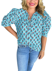 Hilda β Classic Women's Floral Blouse