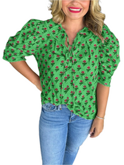Hilda β Classic Women's Floral Blouse
