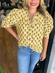 Hilda β Classic Women's Floral Blouse