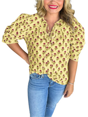 Hilda β Classic Women's Floral Blouse