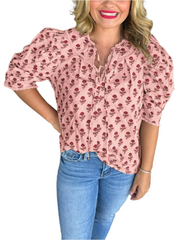 Hilda β Classic Women's Floral Blouse