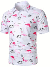 Amirβ Flamingo-Print Menβs Casual Shirt