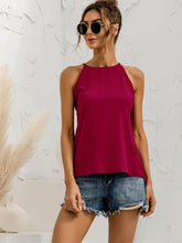 Isabella β Asymmetrical Women's Halter Top in Solid Color