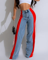 Giulia –Striped Patchwork Women's Pants