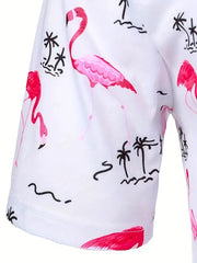 Amir– Flamingo-Print Men’s Casual Shirt