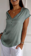 Elena – Stylish V-Neck Women’s Summer Shirt