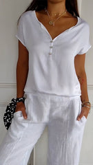 Elena – Stylish V-Neck Women’s Summer Shirt