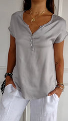 Elena – Stylish V-Neck Women’s Summer Shirt