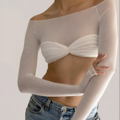 Clara β Chic Cut-Out Shoulder Top for Women