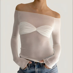 Clara β Chic Cut-Out Shoulder Top for Women