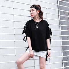 Alexis β Oversized Unisex Ribbons T-Shirt