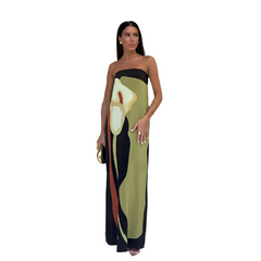 Celestina β Calla Lily Velvet Women's Maxi Dress