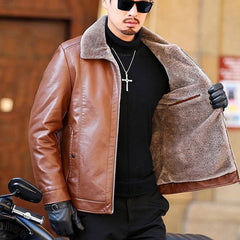 Gerald – Fashionable Men's Warm Leather Jacket
