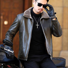 Gerald – Fashionable Men's Warm Leather Jacket