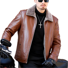 Gerald – Fashionable Men's Warm Leather Jacket