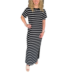 Maxine β Women's Striped Maxi Dress