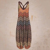 Elena β Vibrant Chevron Print Sleeveless Dress for Women