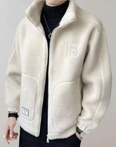 Nick β Menβs High Neck Fleece Jacket for Winter Warmth
