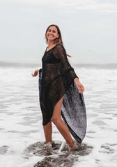Elena β Handcrafted Cotton Beach Poncho for Women