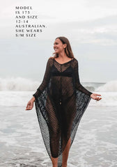 Elena β Handcrafted Cotton Beach Poncho for Women
