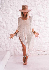 Elena β Handcrafted Cotton Beach Poncho for Women