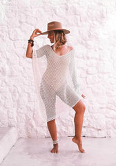 Elena β Handcrafted Cotton Beach Poncho for Women