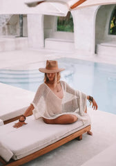 Elena β Handcrafted Cotton Beach Poncho for Women