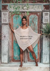 Elena β Handcrafted Cotton Beach Poncho for Women